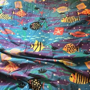 1980s Queen Sheet Set Retro Fish Vintage bedding